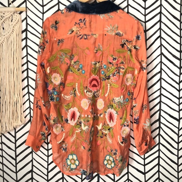 SOFT SURROUNDINGS |Arrata Embroidered Button Down - Picture 8 of 11